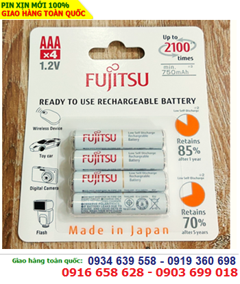 Fujitsu HR-4UTCEX(4B); Pin sạc AAA 800mAh 1.2v Fujitsu HR-4UTCEX(4B) Type 800mAh 